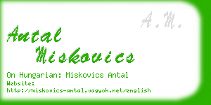 antal miskovics business card